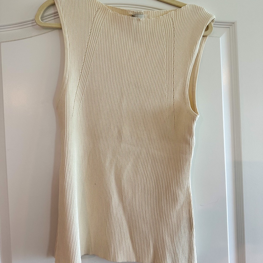 DISSH Ribbed Sleeveless Tank Top - Cream